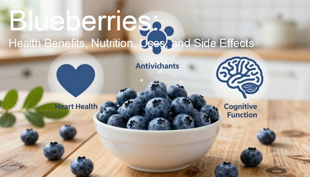 Blueberries: Health Benefits, Nutrition, Uses, and Side Effects